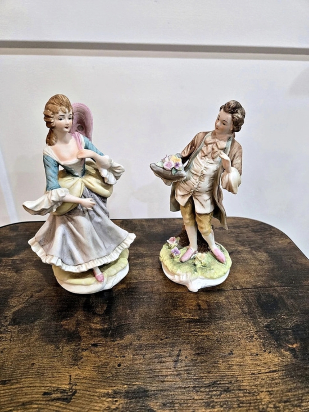 Vintage Lefton China George & Mildred Porcelain Figurines Set KW 3046 Japan